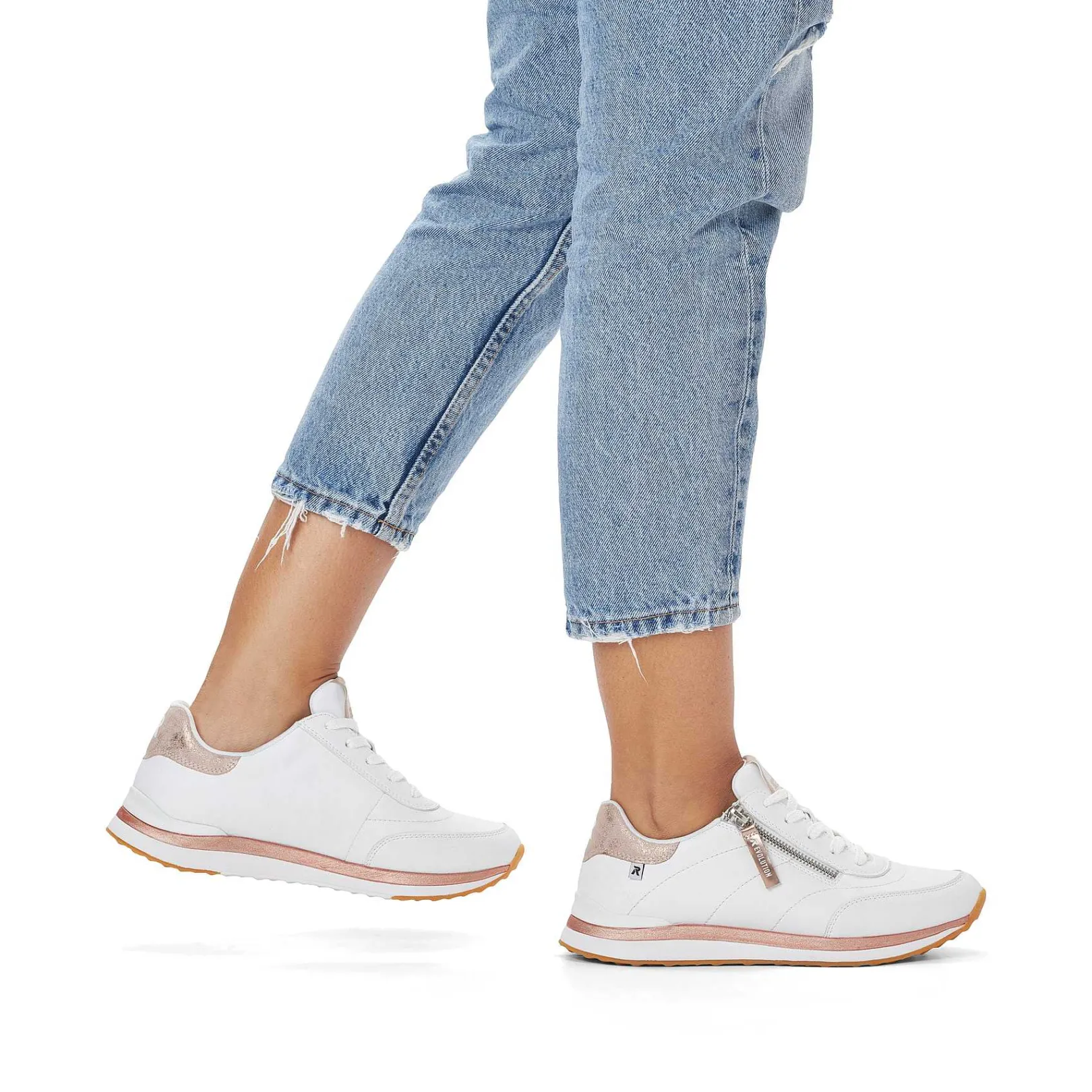 Women'S Sneaker Low Swan-White Rose Ladies Sneakers