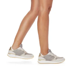 Outlet Women'S Sneaker Low Clay-Beige Rock-Grey Ladies Sneakers
