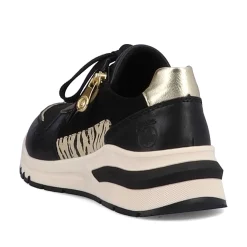 Women'S Sneaker Low Urban Black-Cream White Ladies Sneakers