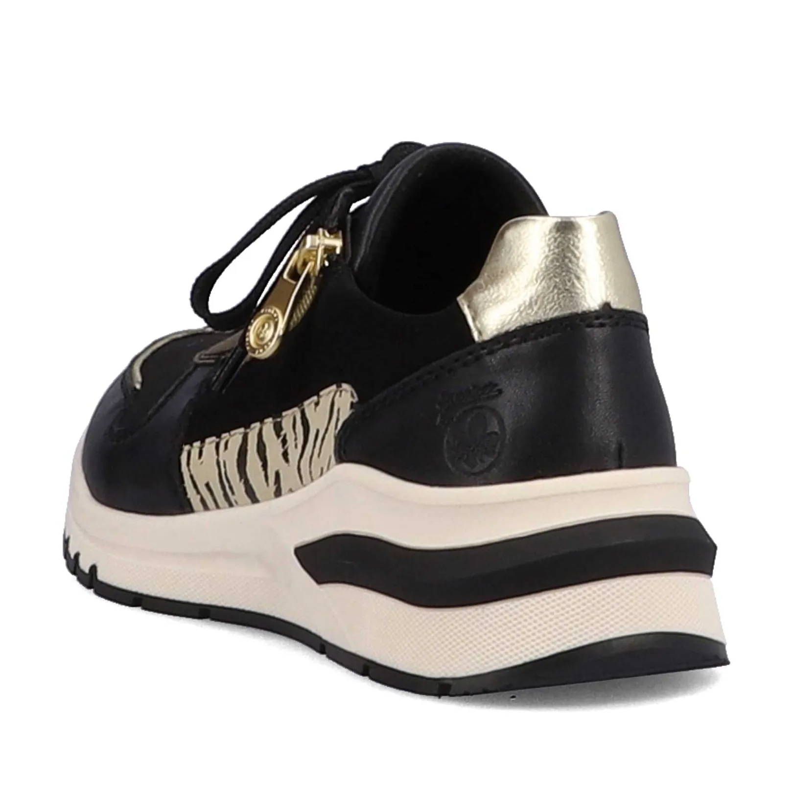 Women'S Sneaker Low Urban Black-Cream White Ladies Sneakers
