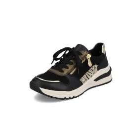 Women'S Sneaker Low Urban Black-Cream White Ladies Sneakers
