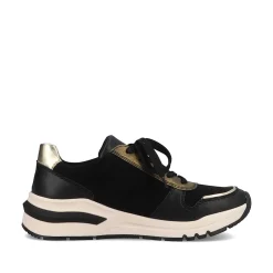 Women'S Sneaker Low Urban Black-Cream White Ladies Sneakers