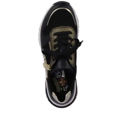 Women'S Sneaker Low Urban Black-Cream White Ladies Sneakers