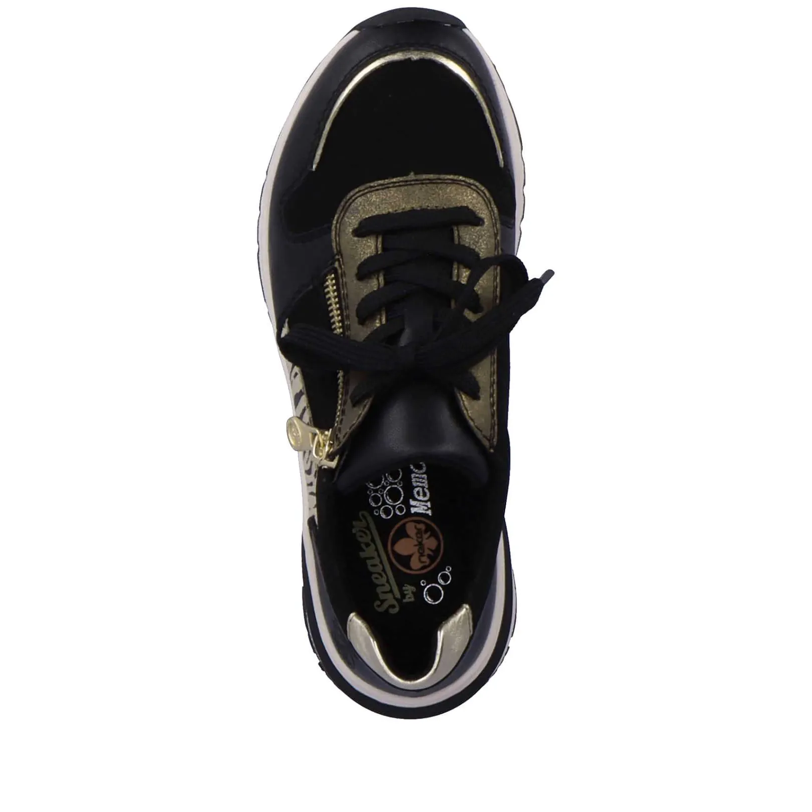 Women'S Sneaker Low Urban Black-Cream White Ladies Sneakers