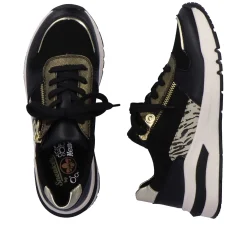 Women'S Sneaker Low Urban Black-Cream White Ladies Sneakers