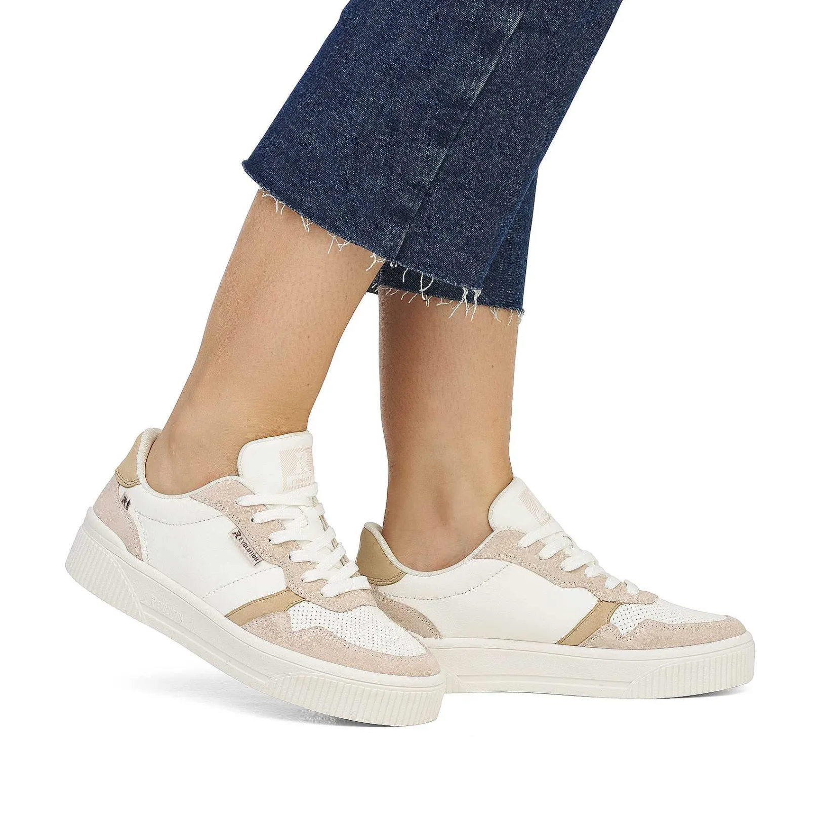 Hot Women'S Sneaker Low Crystal-White Sand-Beige Ladies Sneakers