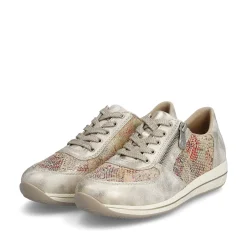 Clearance Women'S Sneaker Low Beige Multi-Metallic Ladies Sneakers
