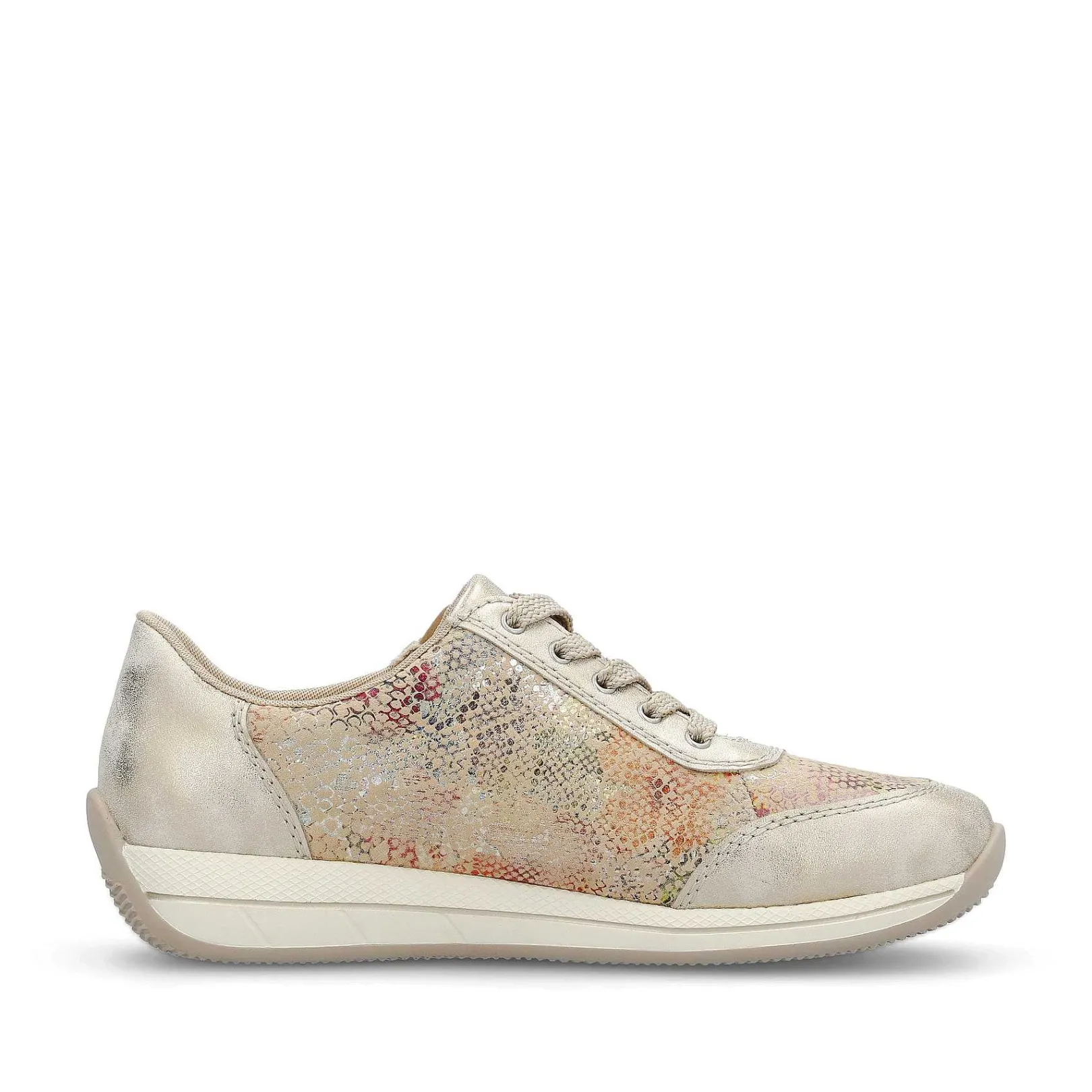 Clearance Women'S Sneaker Low Beige Multi-Metallic Ladies Sneakers