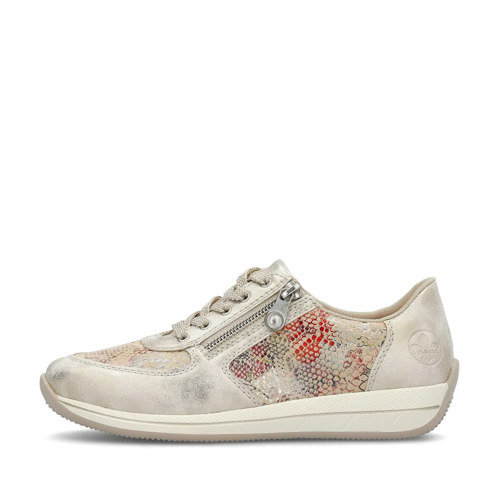 Clearance Women'S Sneaker Low Beige Multi-Metallic Ladies Sneakers