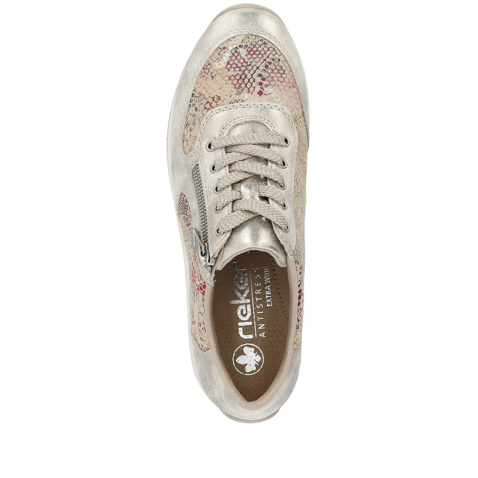 Clearance Women'S Sneaker Low Beige Multi-Metallic Ladies Sneakers