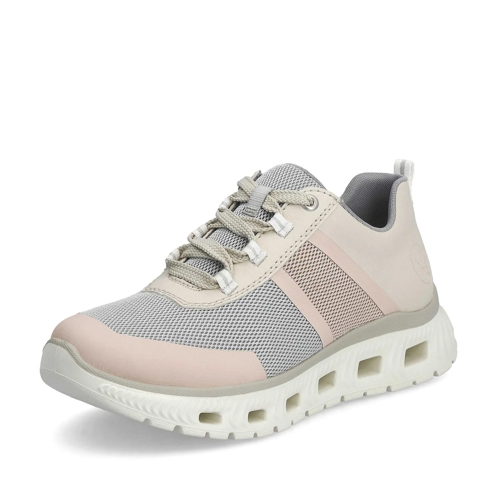Outlet Women'S Sneaker Low Light Beige-Pastel Blue-Pink Ladies Colorful Styles