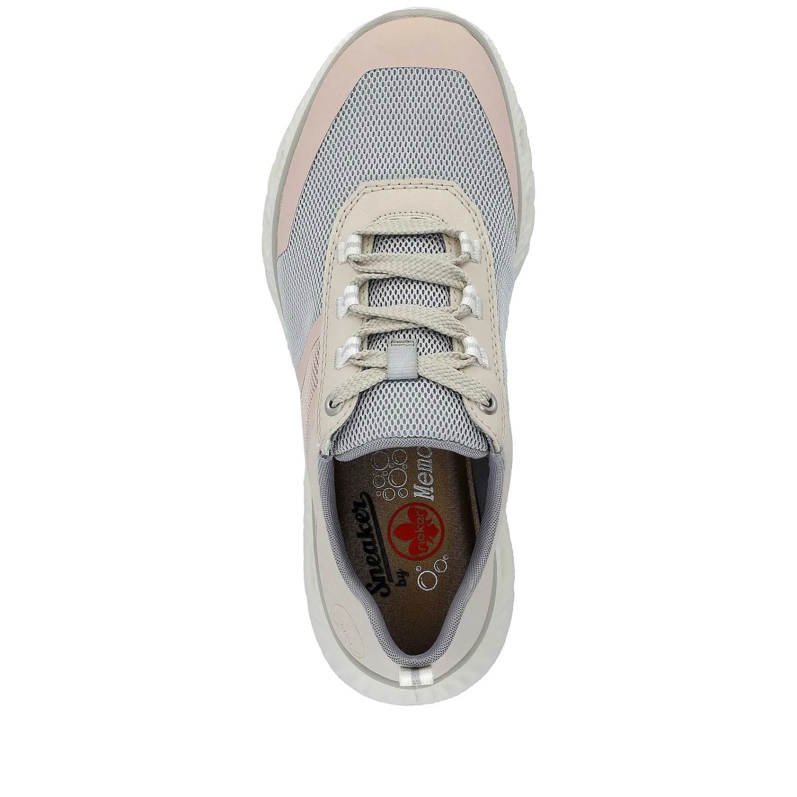 Outlet Women'S Sneaker Low Light Beige-Pastel Blue-Pink Ladies Colorful Styles