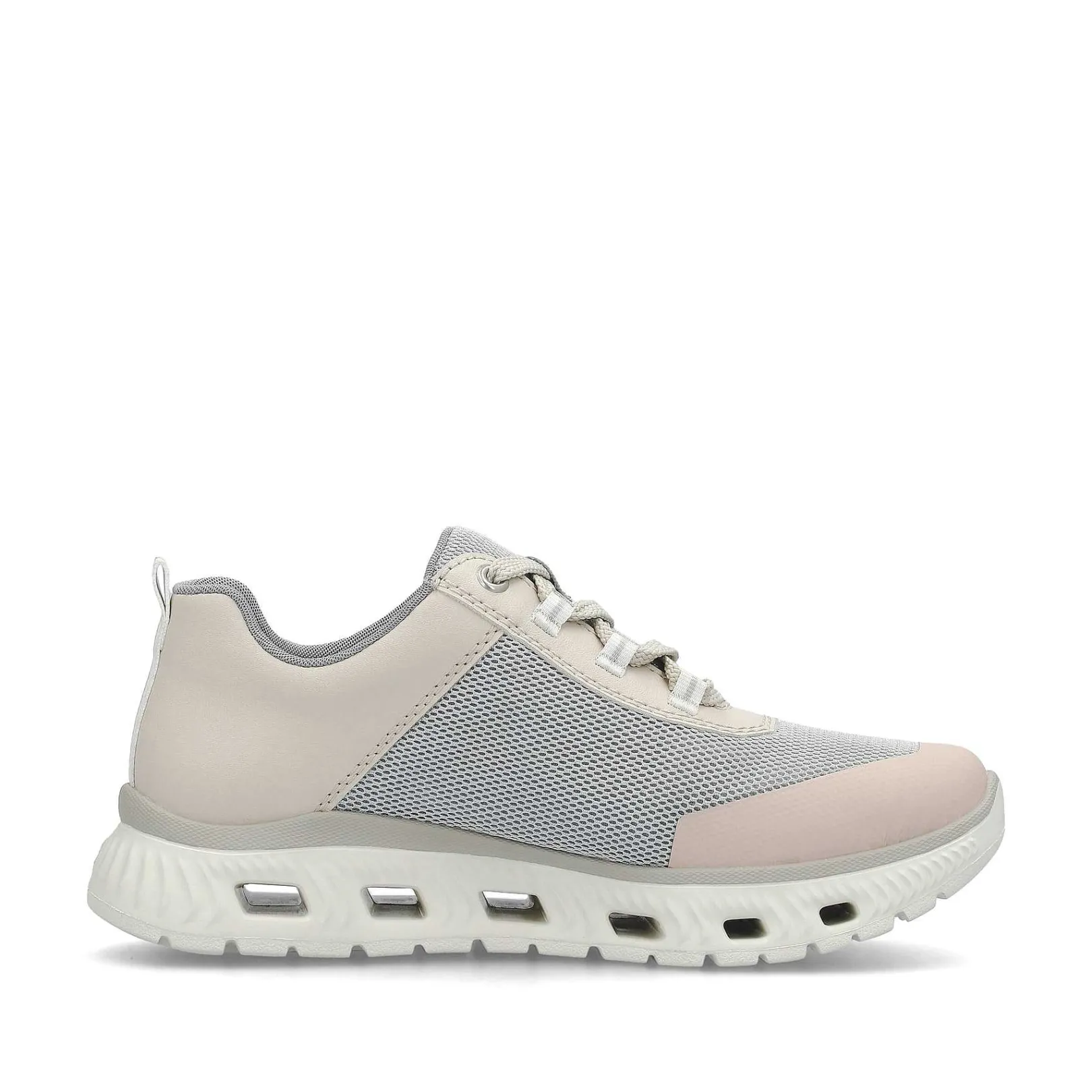 Outlet Women'S Sneaker Low Light Beige-Pastel Blue-Pink Ladies Colorful Styles