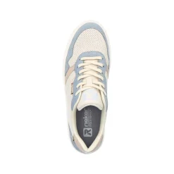 Outlet Women'S Sneaker Low Vanilla-White Light-Blue Ladies Colorful Styles