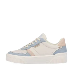 Outlet Women'S Sneaker Low Vanilla-White Light-Blue Ladies Colorful Styles