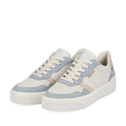 Outlet Women'S Sneaker Low Vanilla-White Light-Blue Ladies Colorful Styles