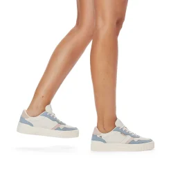 Outlet Women'S Sneaker Low Vanilla-White Light-Blue Ladies Colorful Styles