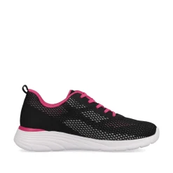Sale Women'S Sneaker Low Urban Black Flamingo Pink Ladies Sneakers