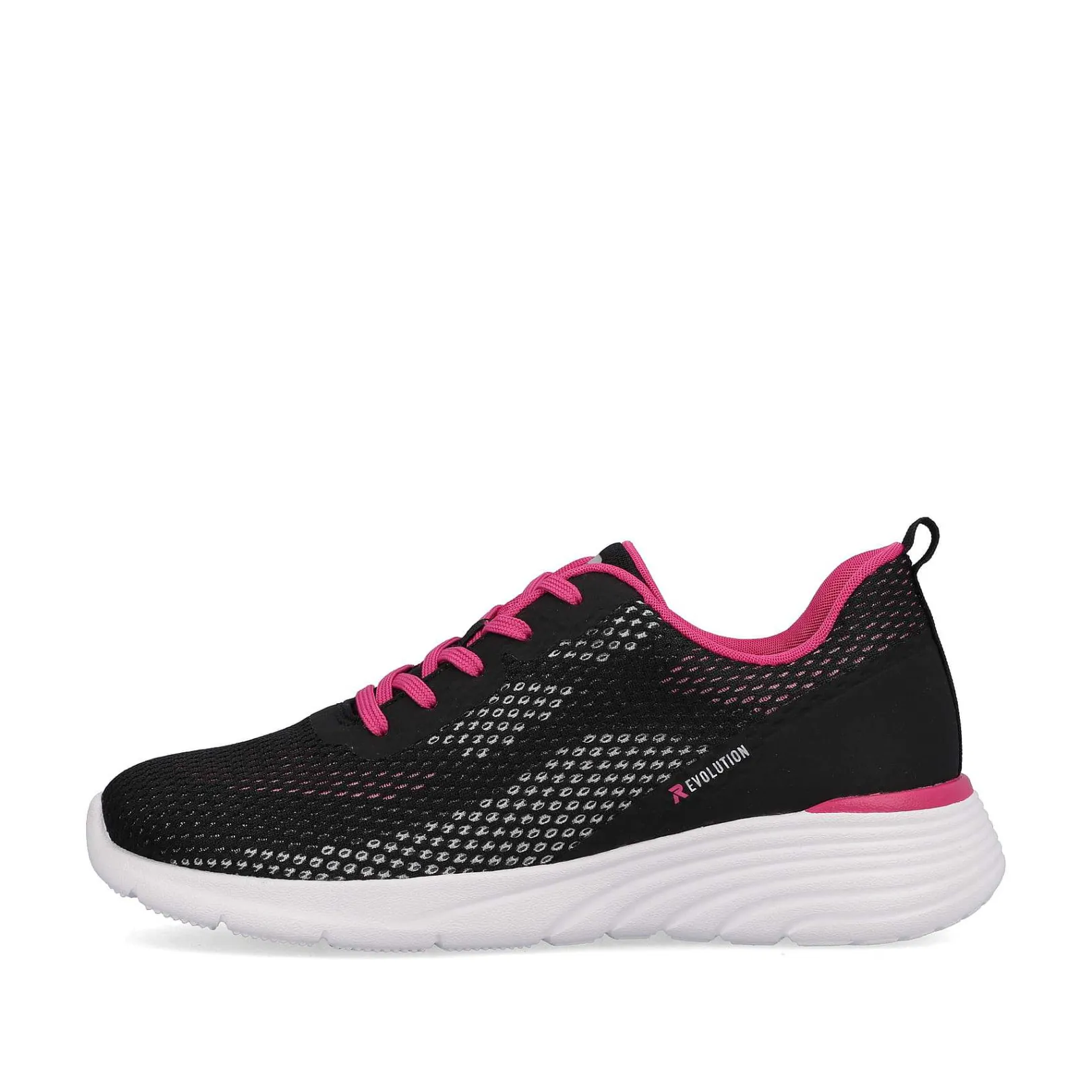 Sale Women'S Sneaker Low Urban Black Flamingo Pink Ladies Sneakers