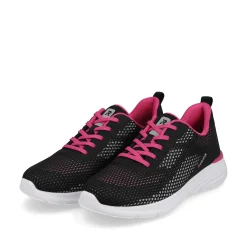 Sale Women'S Sneaker Low Urban Black Flamingo Pink Ladies Sneakers