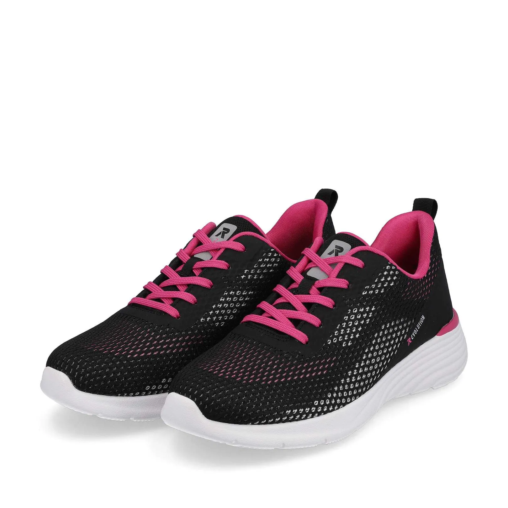 Sale Women'S Sneaker Low Urban Black Flamingo Pink Ladies Sneakers