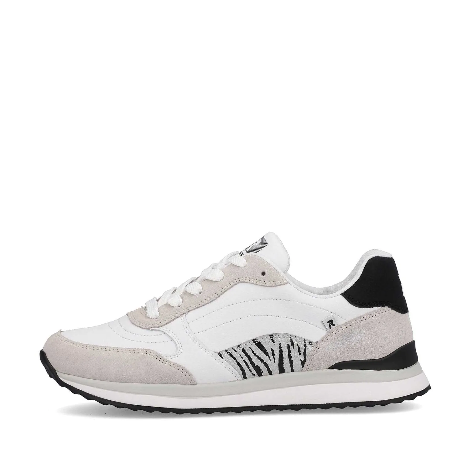 Discount Women'S Sneaker Low Swan-White Arctic-Grey Zebra Ladies Sneakers