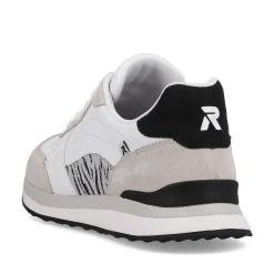 Discount Women'S Sneaker Low Swan-White Arctic-Grey Zebra Ladies Sneakers