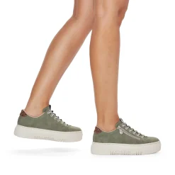 Outlet Women'S Sneaker Low Olive Green Ladies Sneakers
