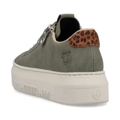 Outlet Women'S Sneaker Low Olive Green Ladies Sneakers