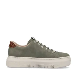 Outlet Women'S Sneaker Low Olive Green Ladies Sneakers