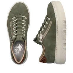 Outlet Women'S Sneaker Low Olive Green Ladies Sneakers