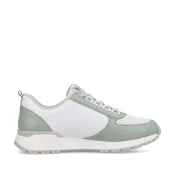 Outlet Women'S Sneaker Low Mint-Green Swan-White Ladies Colorful Styles
