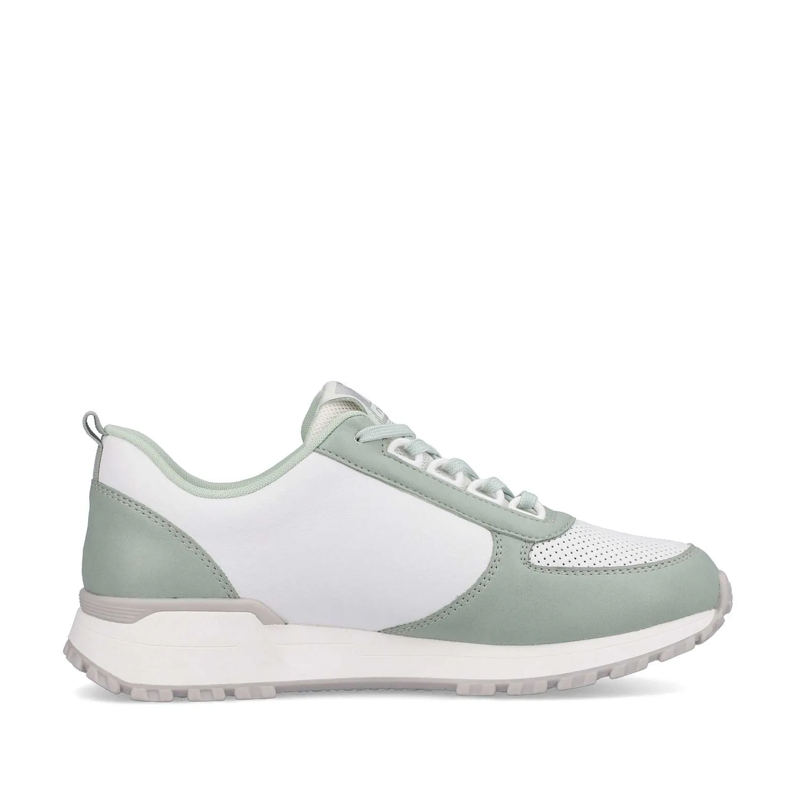 Outlet Women'S Sneaker Low Mint-Green Swan-White Ladies Colorful Styles