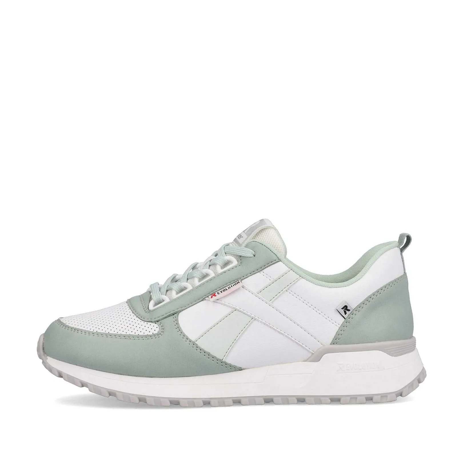 Outlet Women'S Sneaker Low Mint-Green Swan-White Ladies Colorful Styles
