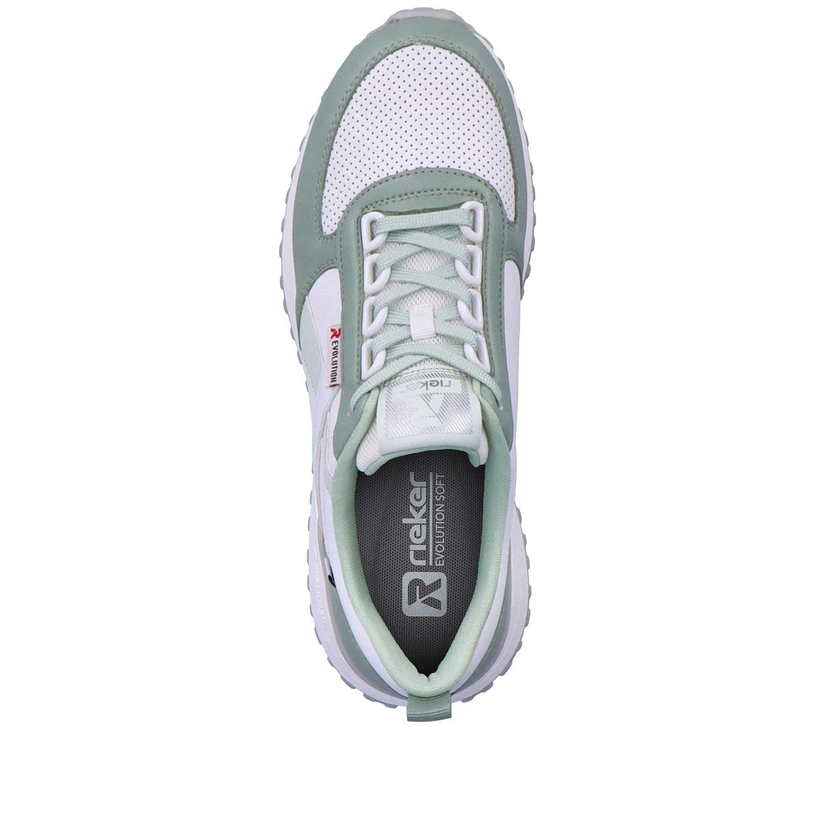 Outlet Women'S Sneaker Low Mint-Green Swan-White Ladies Colorful Styles