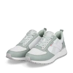 Outlet Women'S Sneaker Low Mint-Green Swan-White Ladies Colorful Styles