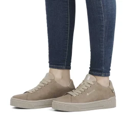 Discount Women'S Sneaker Low Beige Brown Ladies Sneakers