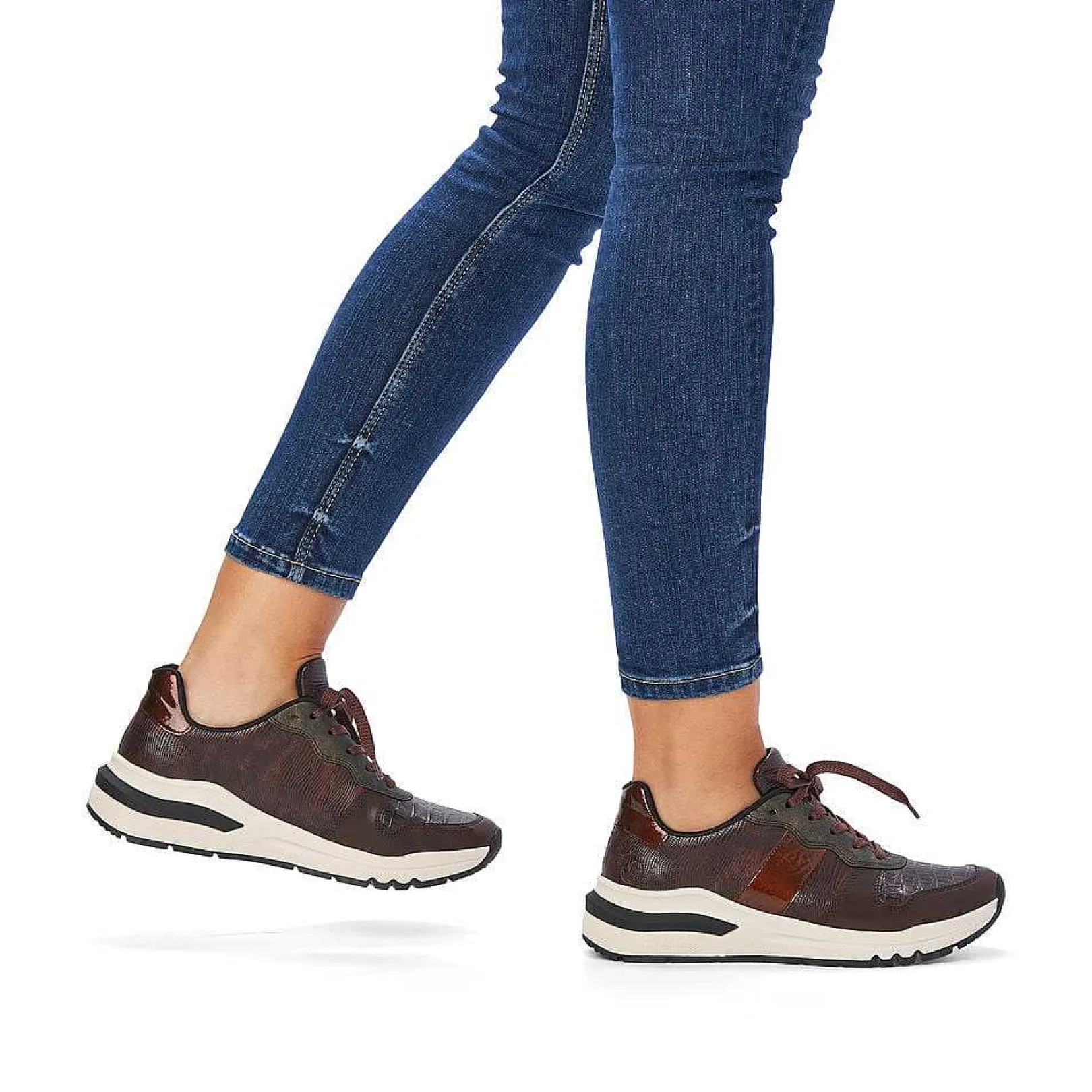 Clearance Women'S Sneaker Low Coffee Brown Ladies Sneakers