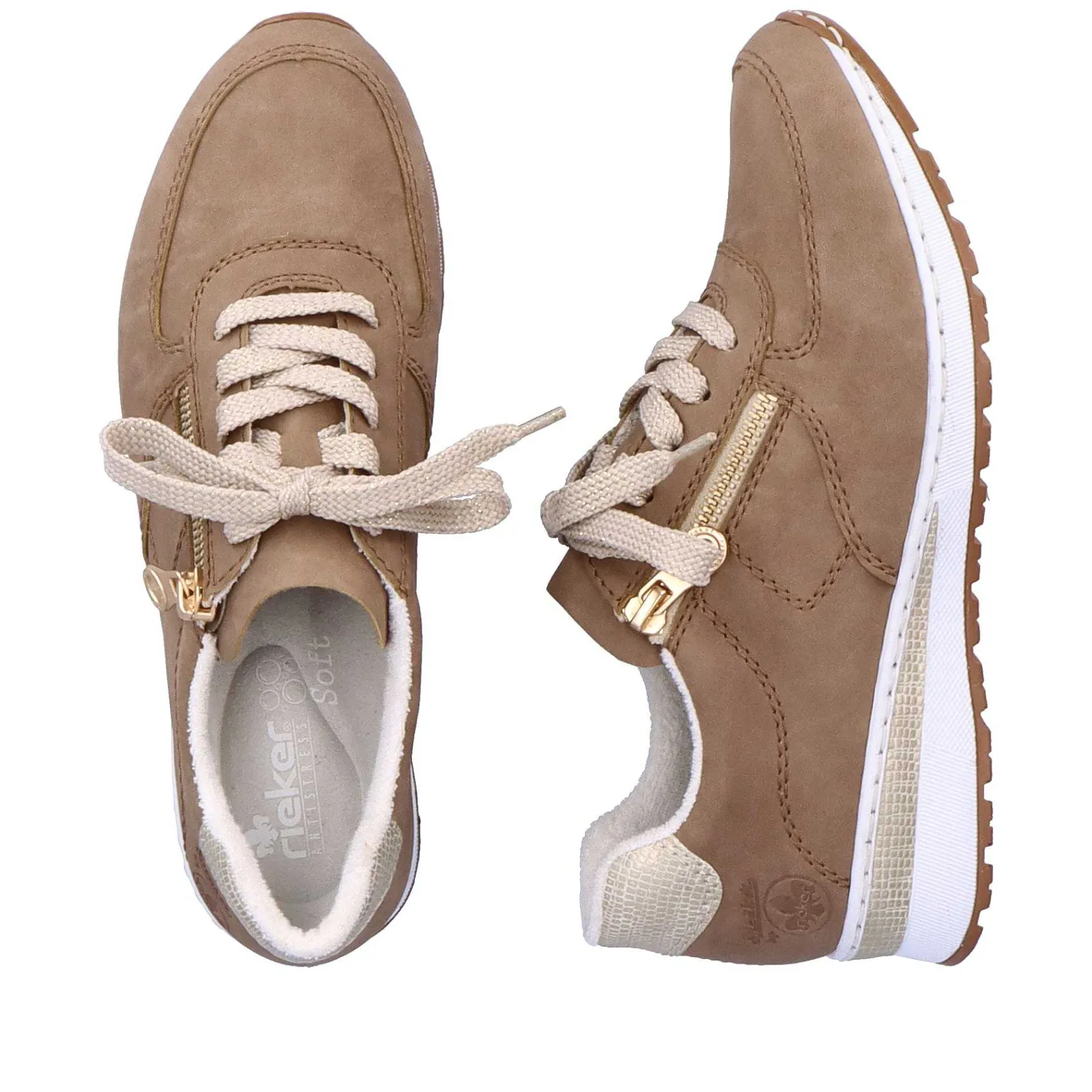 Sale Women'S Sneaker Low Nut Brown Ladies Sneakers