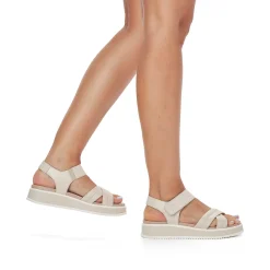 Online Women'S Strappy Sandals Cream Beige Ladies Sandals & Sandals