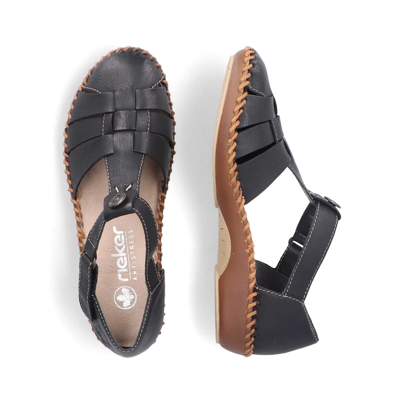 Hot Women'S Strappy Sandals Midnight Black Ladies Sandals & Sandals