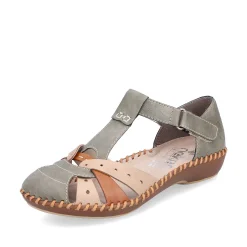 Discount Women'S Strappy Sandals Mint Green-Beige Ladies Sandals & Sandals