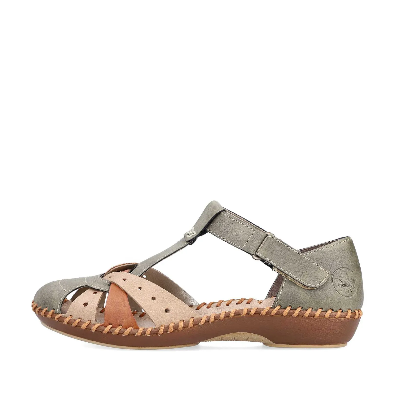 Discount Women'S Strappy Sandals Mint Green-Beige Ladies Sandals & Sandals