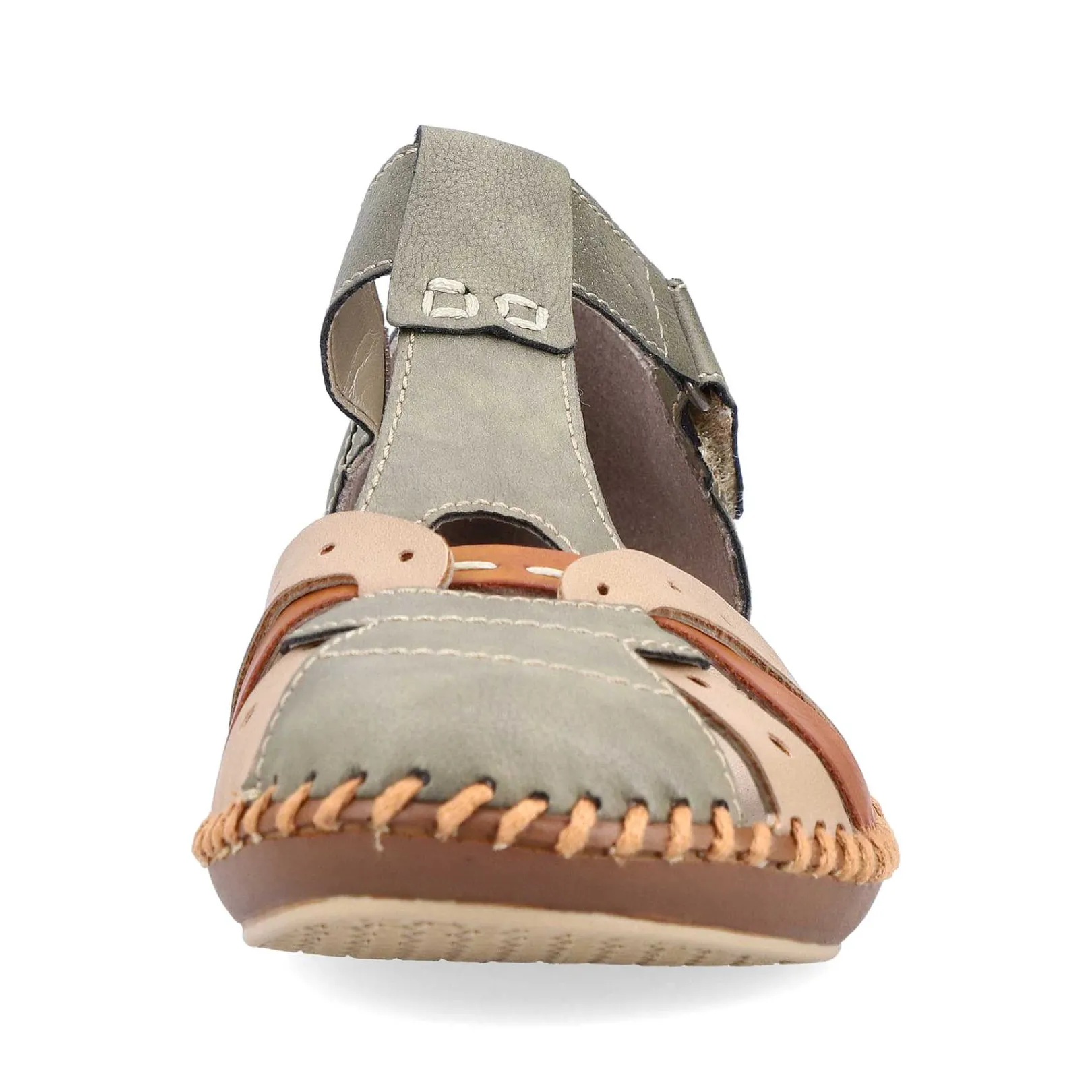 Discount Women'S Strappy Sandals Mint Green-Beige Ladies Sandals & Sandals