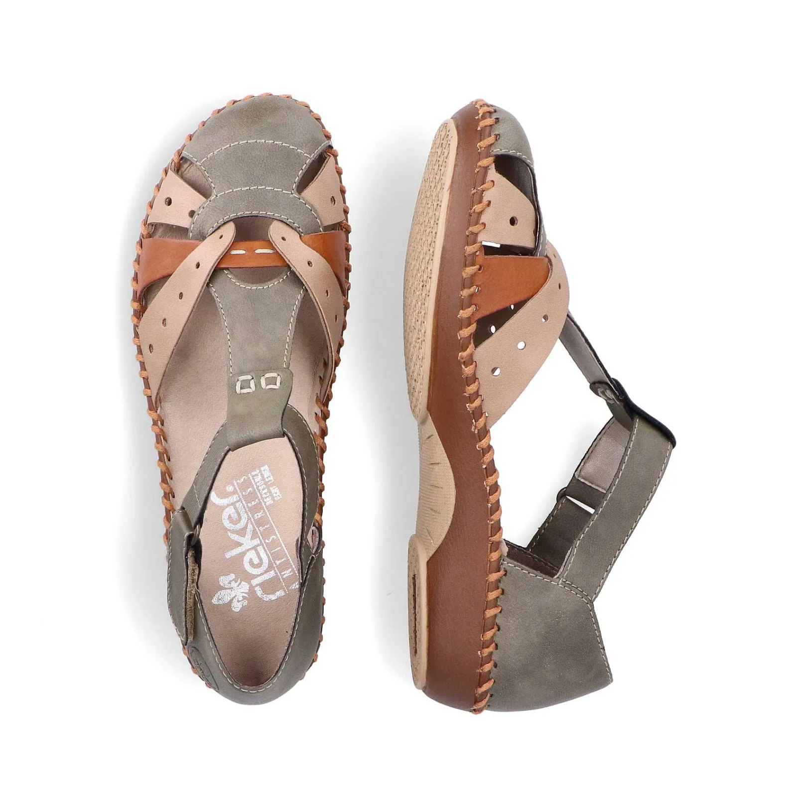 Discount Women'S Strappy Sandals Mint Green-Beige Ladies Sandals & Sandals