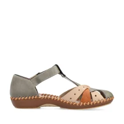 Discount Women'S Strappy Sandals Mint Green-Beige Ladies Sandals & Sandals