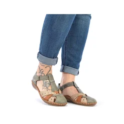 Discount Women'S Strappy Sandals Mint Green-Beige Ladies Sandals & Sandals