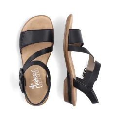 Outlet Women'S Strappy Sandals Night Black Ladies Sandals & Sandals