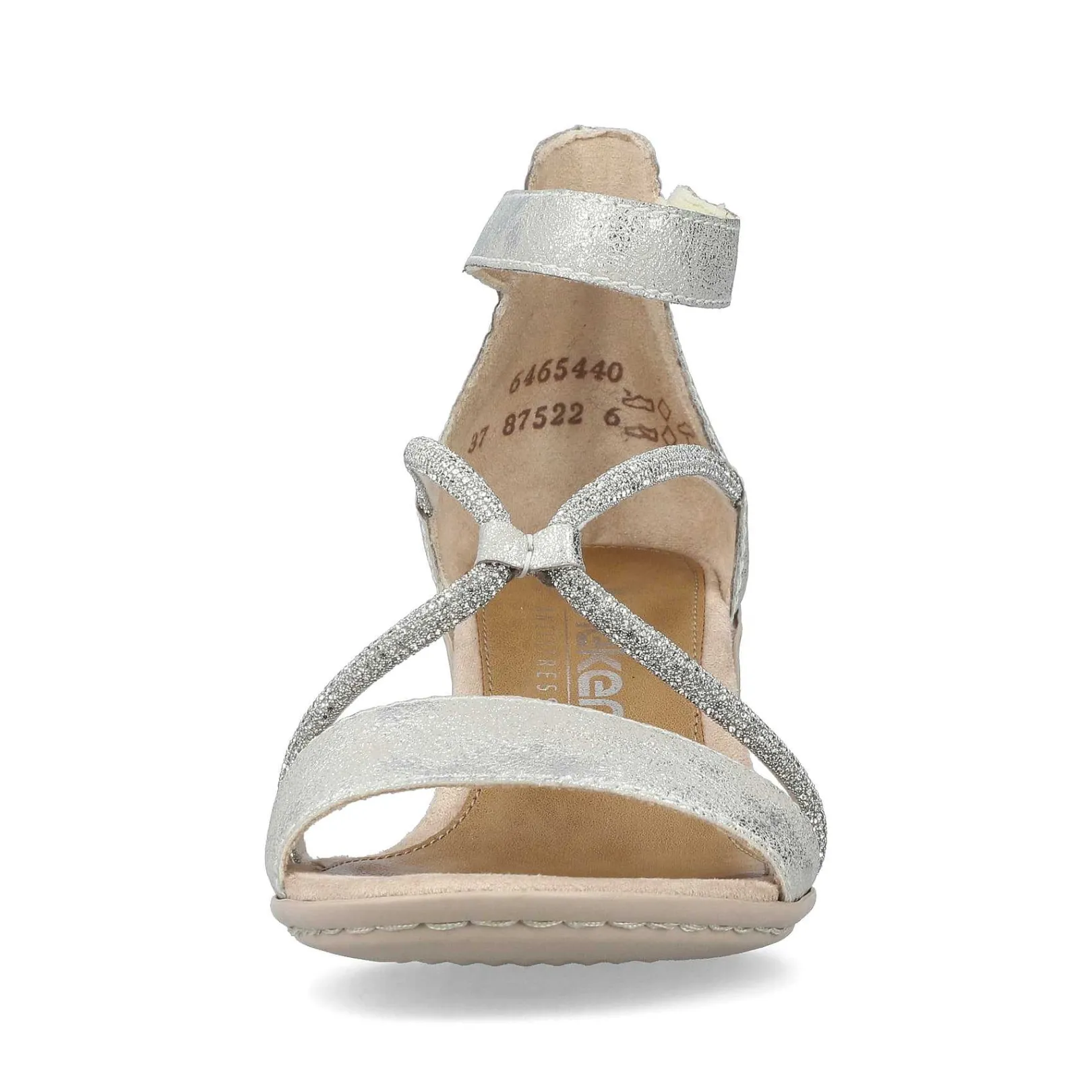 Clearance Women'S Strappy Sandals Silver Metallic Ladies Heeled Shoes