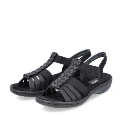 Clearance Women'S Strappy Sandals Asphalt Black Ladies Sandals & Sandals